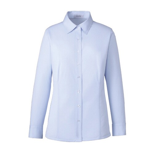 長袖シャツブラウス5号EWB690(ブルー)