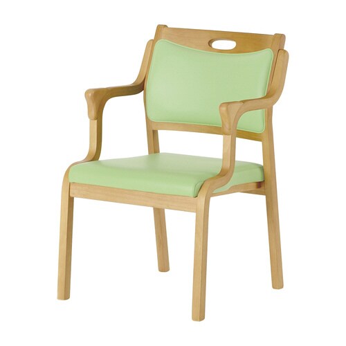 らくらくチェア 緑 ライトブラウン