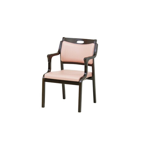 らくらくチェア 桃 ブラウン