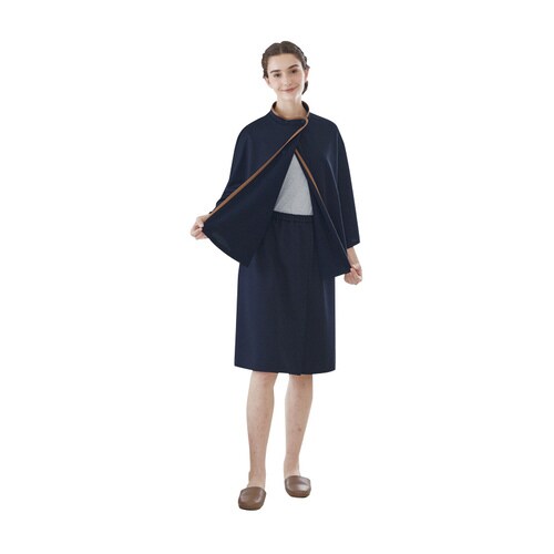 検診ケープ FK−1480(M)ネイビー