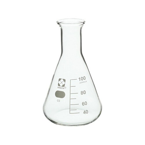 柴田 三角フラスコ(目安目盛付)100ML