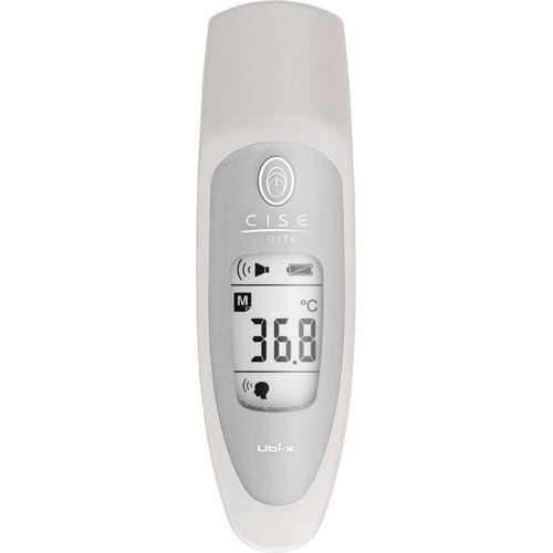 医≫放射体温計(スタンド付)メモリ1回クールグレー