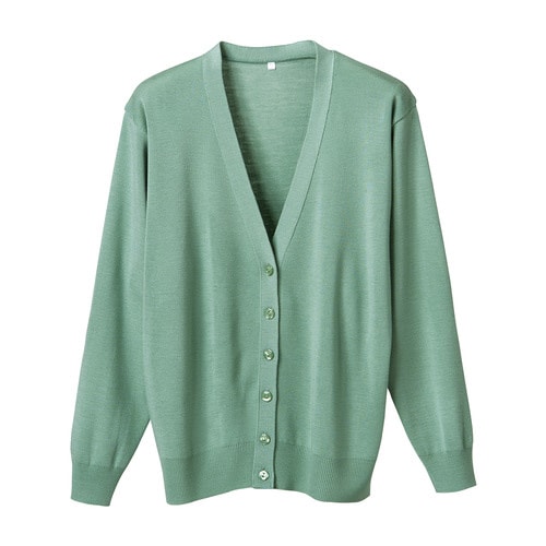 長袖カーディガンD−1001 LL グリーン