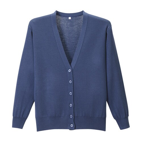 長袖カーディガンD−1001 LL Oネイビー