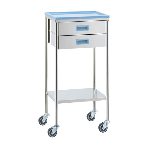 ナースワゴン 引出2コ付 YL−FW6B ブルー