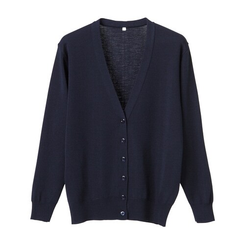 長袖カーディガンD−1001 4L 濃紺
