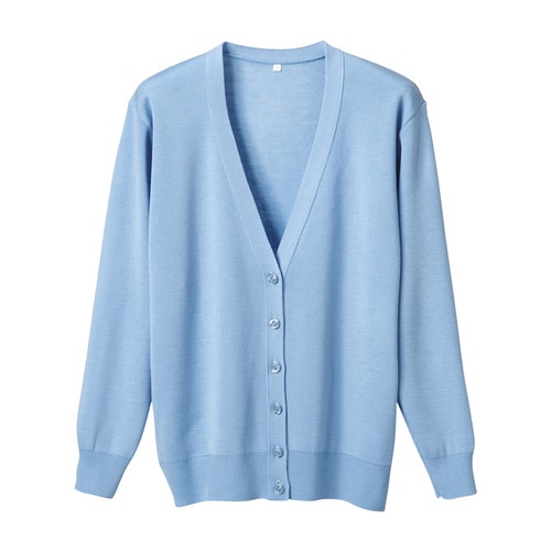 長袖カーディガンD−1001 4L サックス