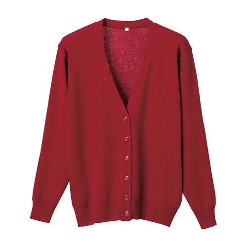 長袖カーディガンD−1001 4L エンジ