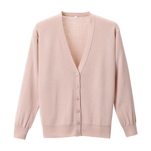 長袖カーディガンD−1001 4L ピーチピンク