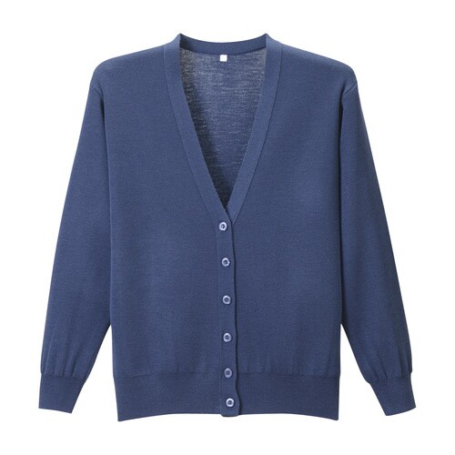 長袖カーディガンD−1001 5L Oネイビー