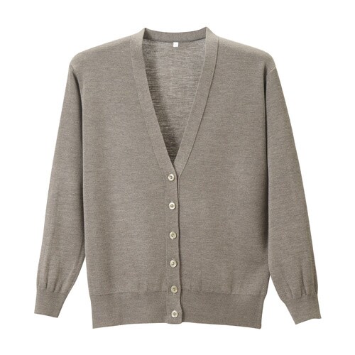 長袖カーディガンD−1001 5L 杢ベージュ