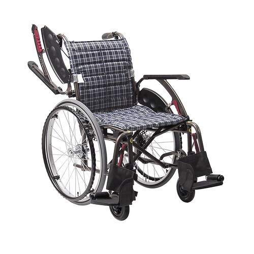 車いす自走用 WAP22−40A 濃紺チェック