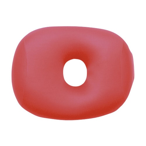 MOGUビーズクッション 穴あき枕 赤