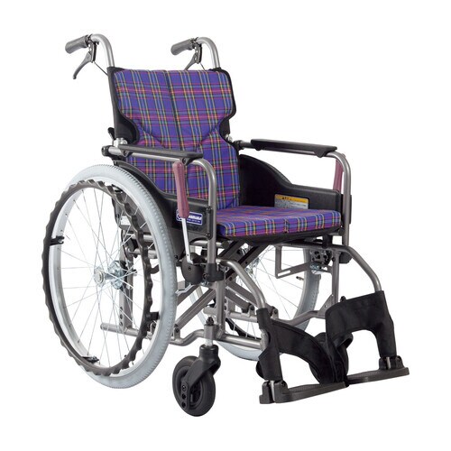 車いす自走用KMD−A22−42S−M 紫チェック