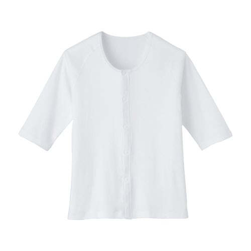 ワンタッチ肌着(ホック)七分袖 7005−A L