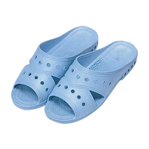 手術室用スリッパ Dr.用 L ブルー 無地