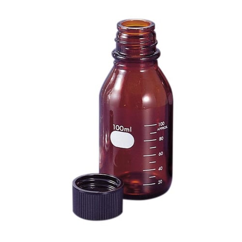 メジューム瓶 茶 100mL