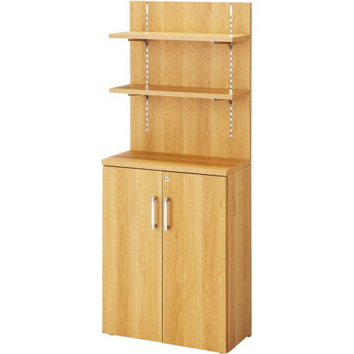 パネル付き木製収納 パネル棚付き 両開き