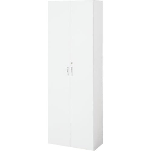 シンプル木製収納D295 5段両開き WH