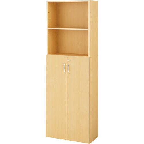 シンプル木製収納D295 5段下3段両開き NA