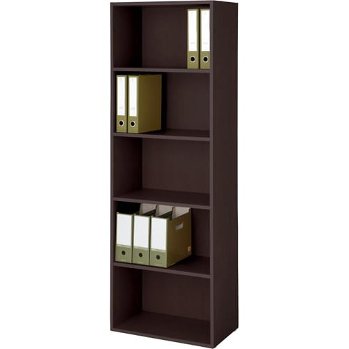 シンプル木製収納D350 5段オープン DB