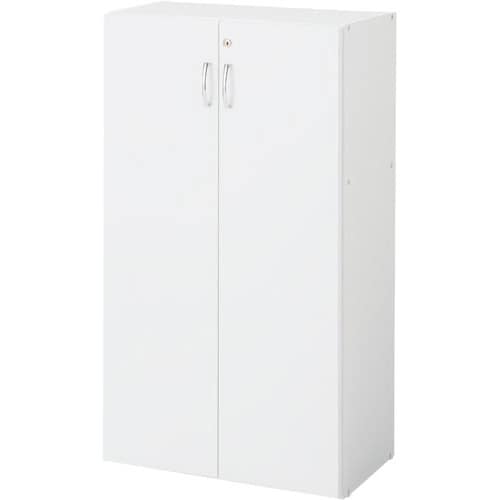 シンプル木製収納D350 3段両開き WH