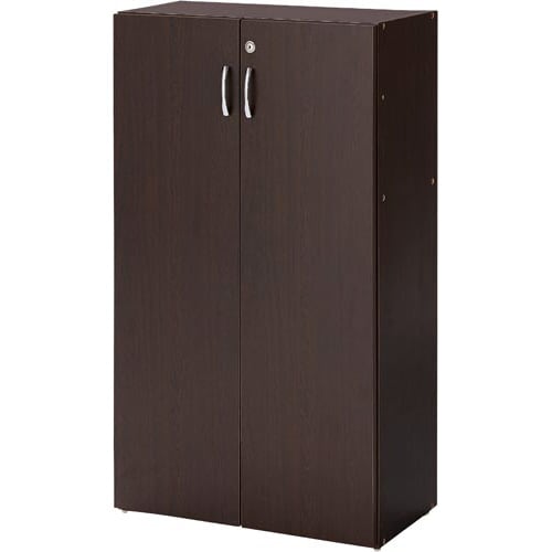 シンプル木製収納D350 3段両開きDB