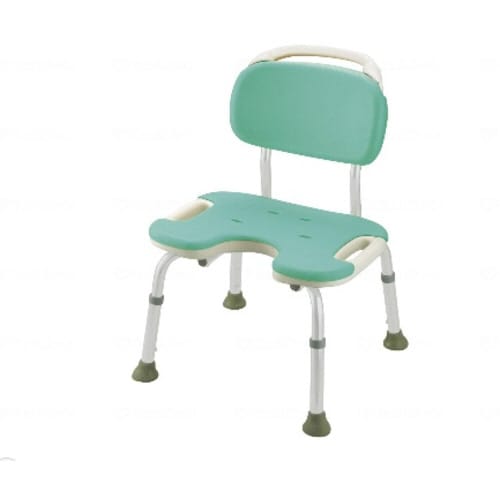 シャワーチェア U型背付 ワイド グリーン