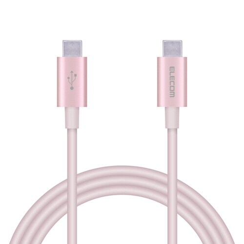 USBケーブル C−C 準高耐久 1m ピンク