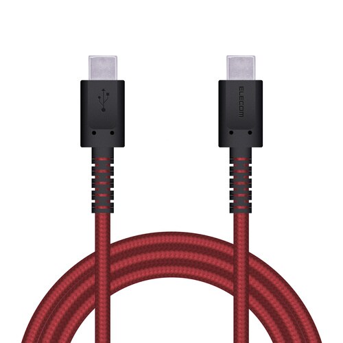 USBケーブル C−C 高耐久 1.2m レッド