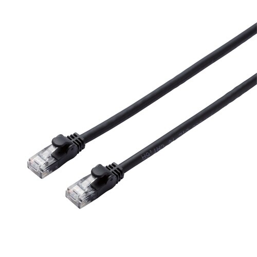 CAT6AやわらかLANケーブル 5m ブラック