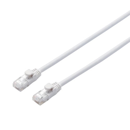 CAT6AやわらかLANケーブル 1m ホワイト