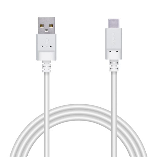 USB−Cケーブル 形状記憶 抗菌 1m ホワイト