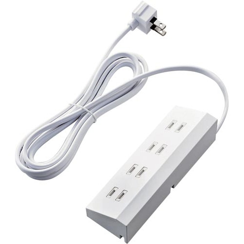 デザインタップ コーナー 4個口 2m ホワイト