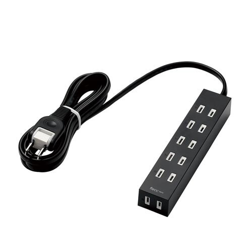 シャッタータップ 6個口 2.0m ブラック