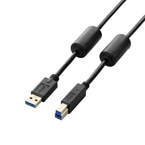 USB3.0ABケーブル フェライトコア 3m 黒
