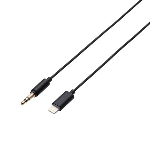 ライトニング−φ3.5AUXケーブル1.0m BK