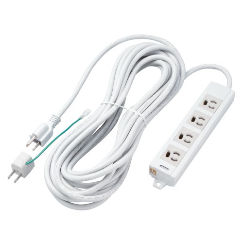 3P4個口マグネットOAタップ/10m/アダプタ付