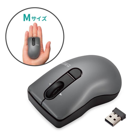 ワイヤレスBlueLEDマウス 静音 無線3ボタン