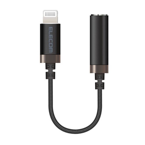 ライトニング−3.5mm4極 0.1m ブラック