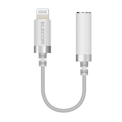 ライトニング−3.5mm4極 0.1m ホワイト