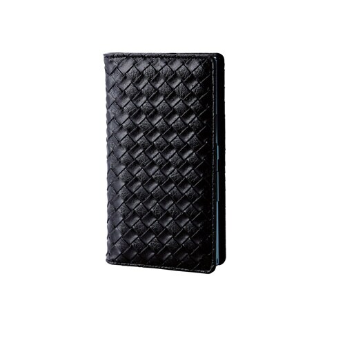 Lサイズ カバー 手帳型 メッシュ ブラック