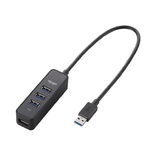 USBHUB バスパワー 30cm ブラック
