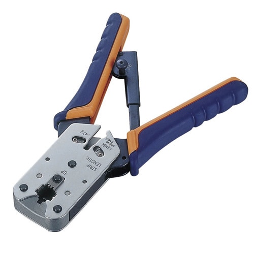 かしめ工具 RJ45コネクタ ラチェットタイプ