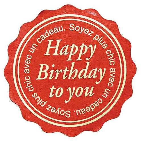 HAPPYBIRTHDAYTOYOUシール×5