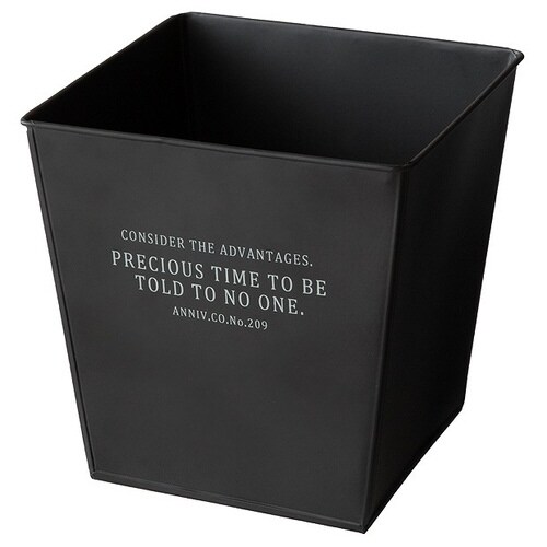 インダストリアルブリキポット−L/ブラック 6個