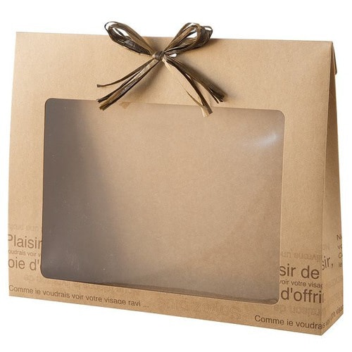 カフェオレ窓付ギフトボックス−L 10枚