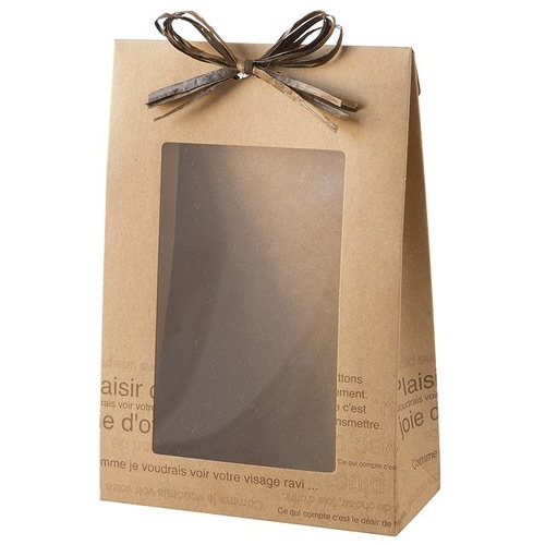 カフェオレ窓付ギフトボックス−M 10枚