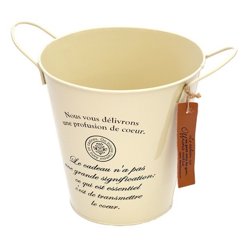 カンパーニュブリキバケツ−L/アイボリー 6個