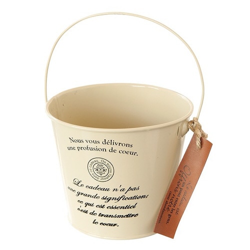 カンパーニュブリキバケツ−S/アイボリー 6個×2